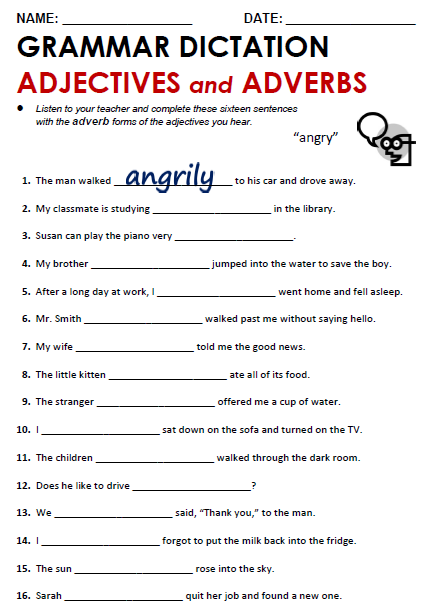 Adjectives and Adverbs - All Things Grammar