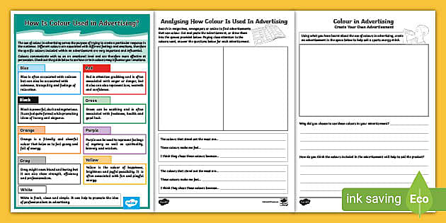 Advertising Analysis Template⎮Writing Frames and Templates