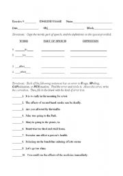 English worksheets: English Usage Pairs: to/too and affect/effect