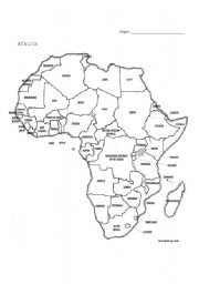 Africa Atlas Questions - ESL worksheet by sage_delazzari@msn.com