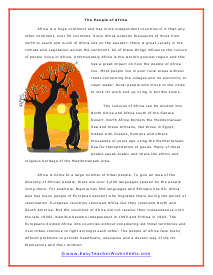 Africa Worksheets