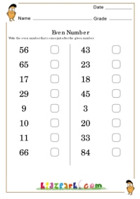 After Coming Even Numbers Worksheets,Printable Number Worksheets ...