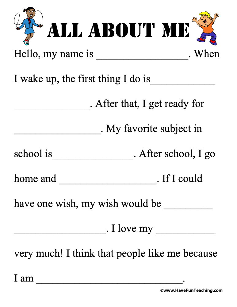 after school worksheet