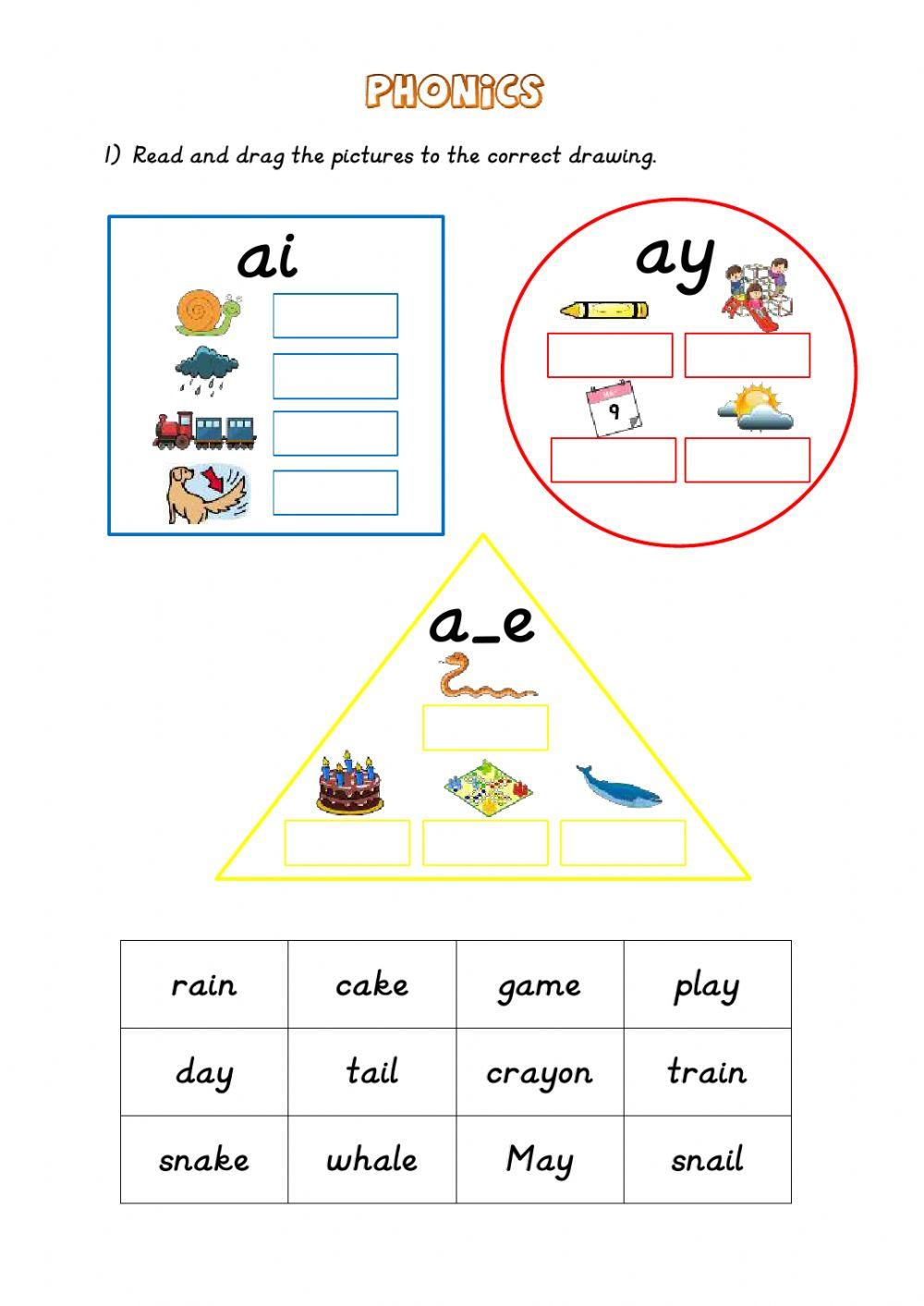 phonics-lessons-eyfs-reception-long-a-sound-ay-and-ai-worksheets-library for Free Printable Ai Ay Worksheets Phonics Lessons EYFS/Reception | Long a sound | ay and ai ... - Worksheets Library for Free Printable Ai Ay Worksheets