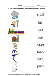 Worksheets for ai &  ay words - The Measured Mom
