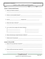 Solved Chapter 10 Worksheet 1 Fill in the Blank 1. AIDS is | Chegg.com
