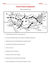 air masses and fronts worksheet
