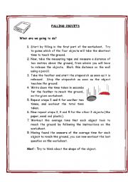 air resistance worksheet