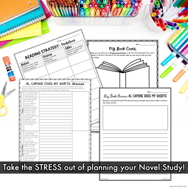 Al Capone Does My Shirts Printable Novel Study | The Teaching Bank