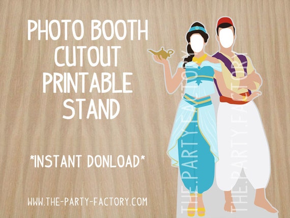aladdin photo booth props printable