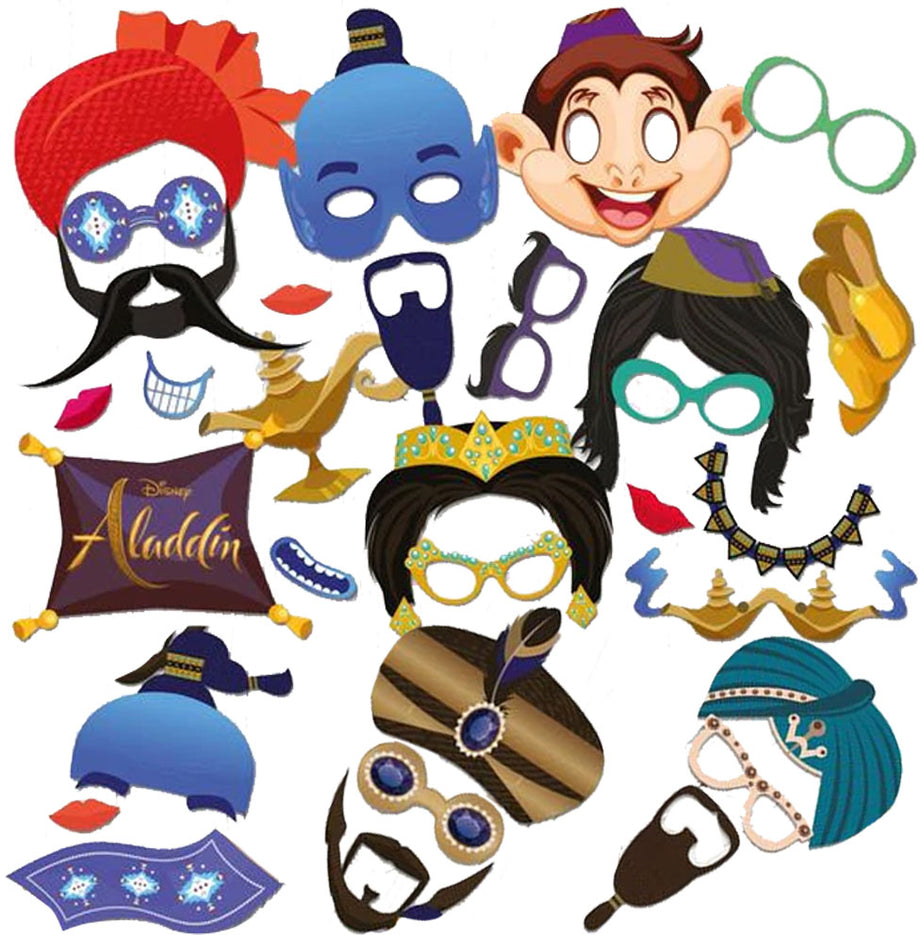 aladdin photo booth props printable