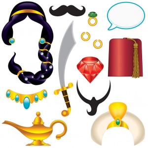 13 X Arabian Nights Photo Booth / Selfie Props | Arabian Nights ...