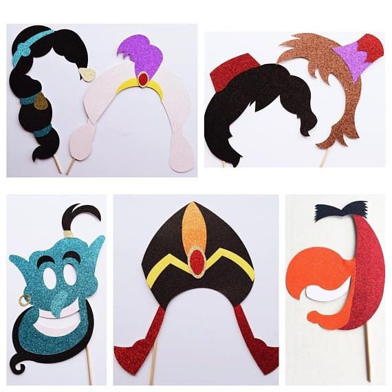 aladdin photo booth props printable