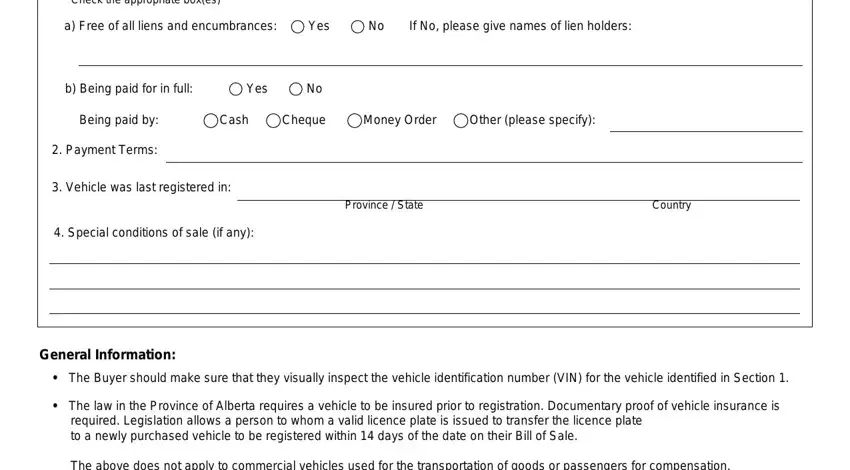 Alberta Bill of Sale ≡ Fill Out Printable PDF Forms Online
