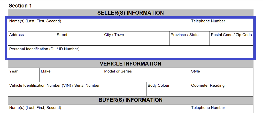 Alberta Bill of Sale for Vehicle: Printable PDF Form 2022 (FREE)