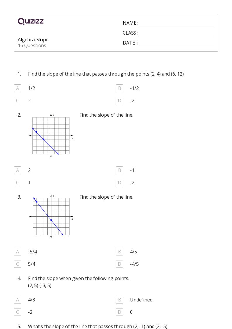 50+ algebra worksheets for 9th Grade on Quizizz | Free &  Printable