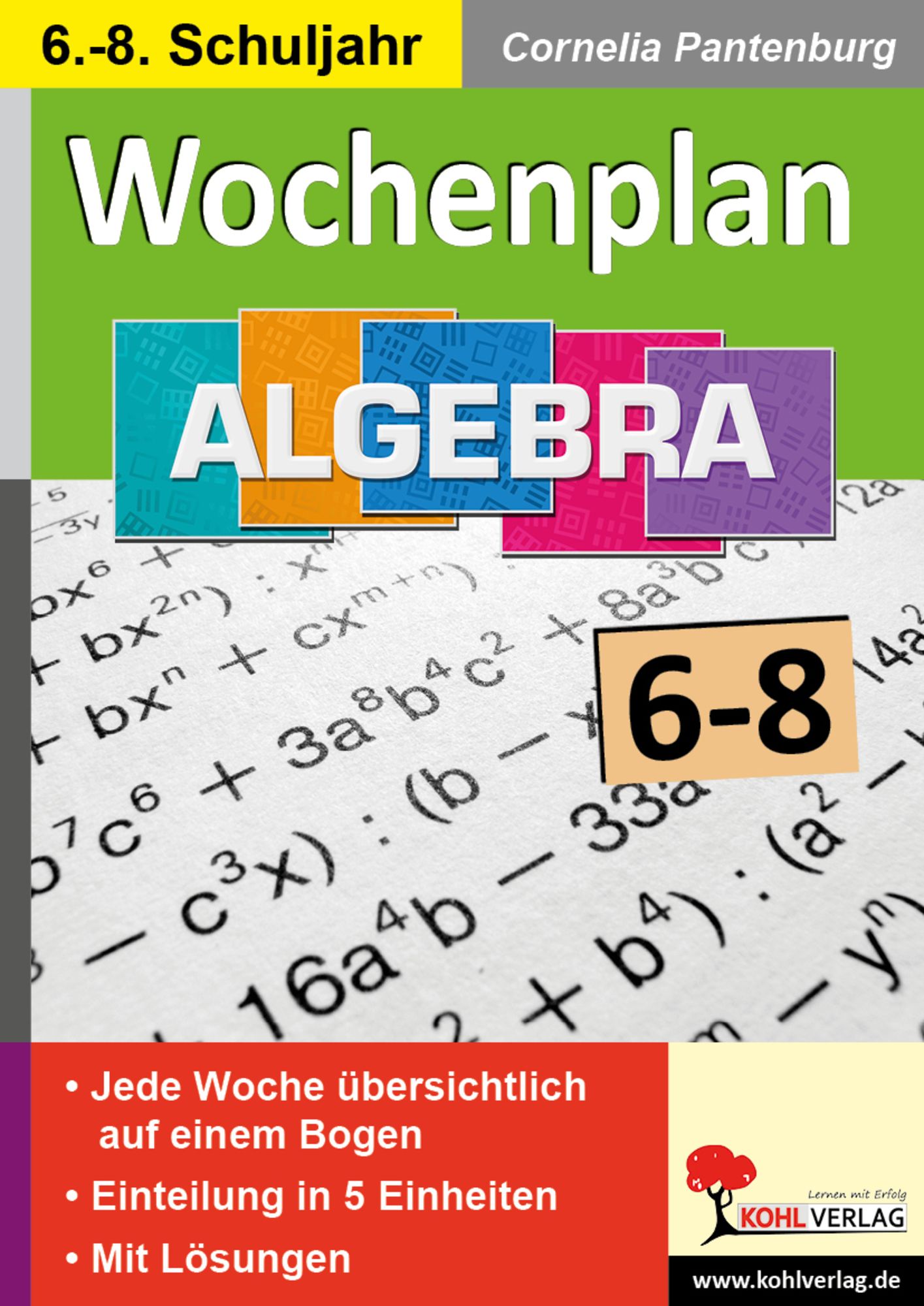 Wochenplan Algebra / Klasse 6-8 - Lehrermaterialien Schulbuch ...