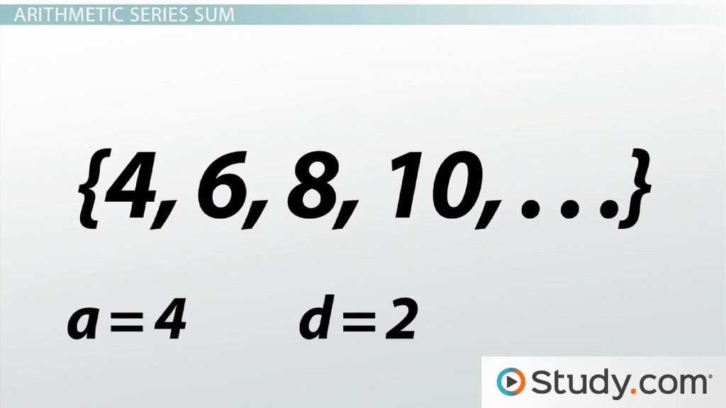 Understanding Arithmetic Series in Algebra Video