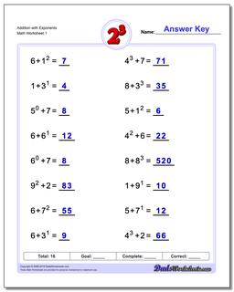 Exponents Worksheets - 15 Worksheets Library