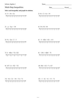 4.4 multi step inequalities | PDF