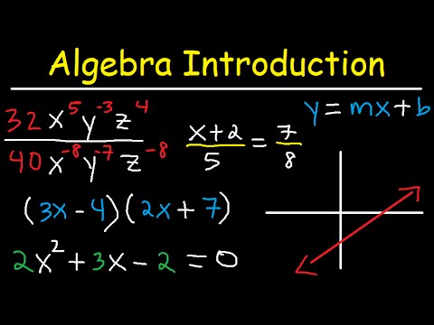 Algebra Introduction - Basic Overview - Online Crash Course Review Video  Tutorial Lessons
