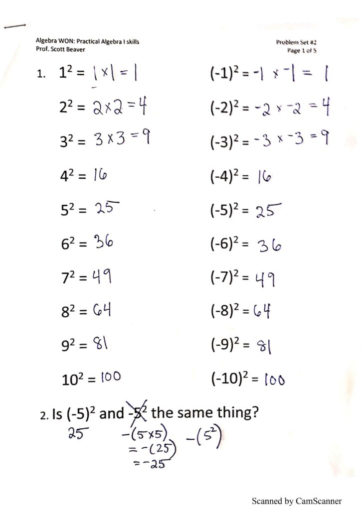 algebra 1 worksheet 3 6 answers