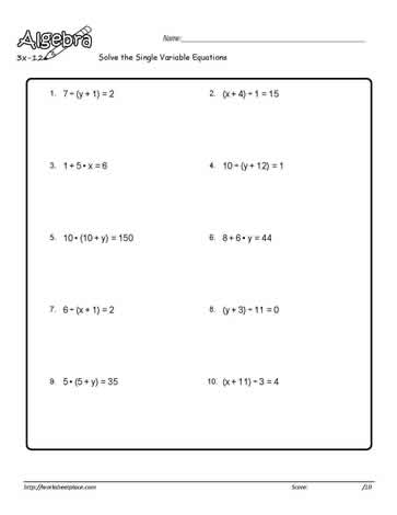 algebra 1 worksheet 3 6