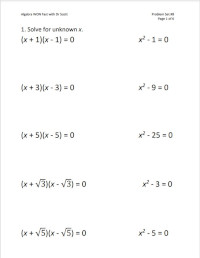 Algebra 1 Worksheets - Easy Hard Science