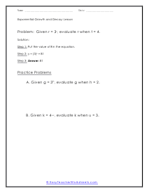 algebra 2 exponential growth and decay worksheet