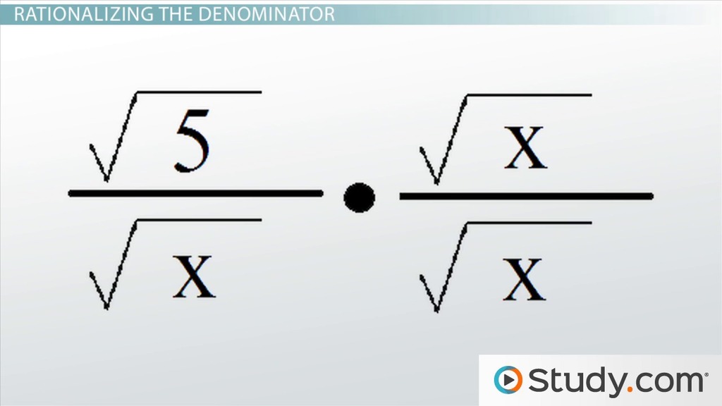 How to Divide Radicals, Square Roots &  Rational Expressions Video