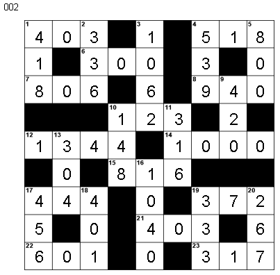 Math Cross Puzzle | Education World