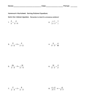 algebra 2 solving rational equations worksheet answers