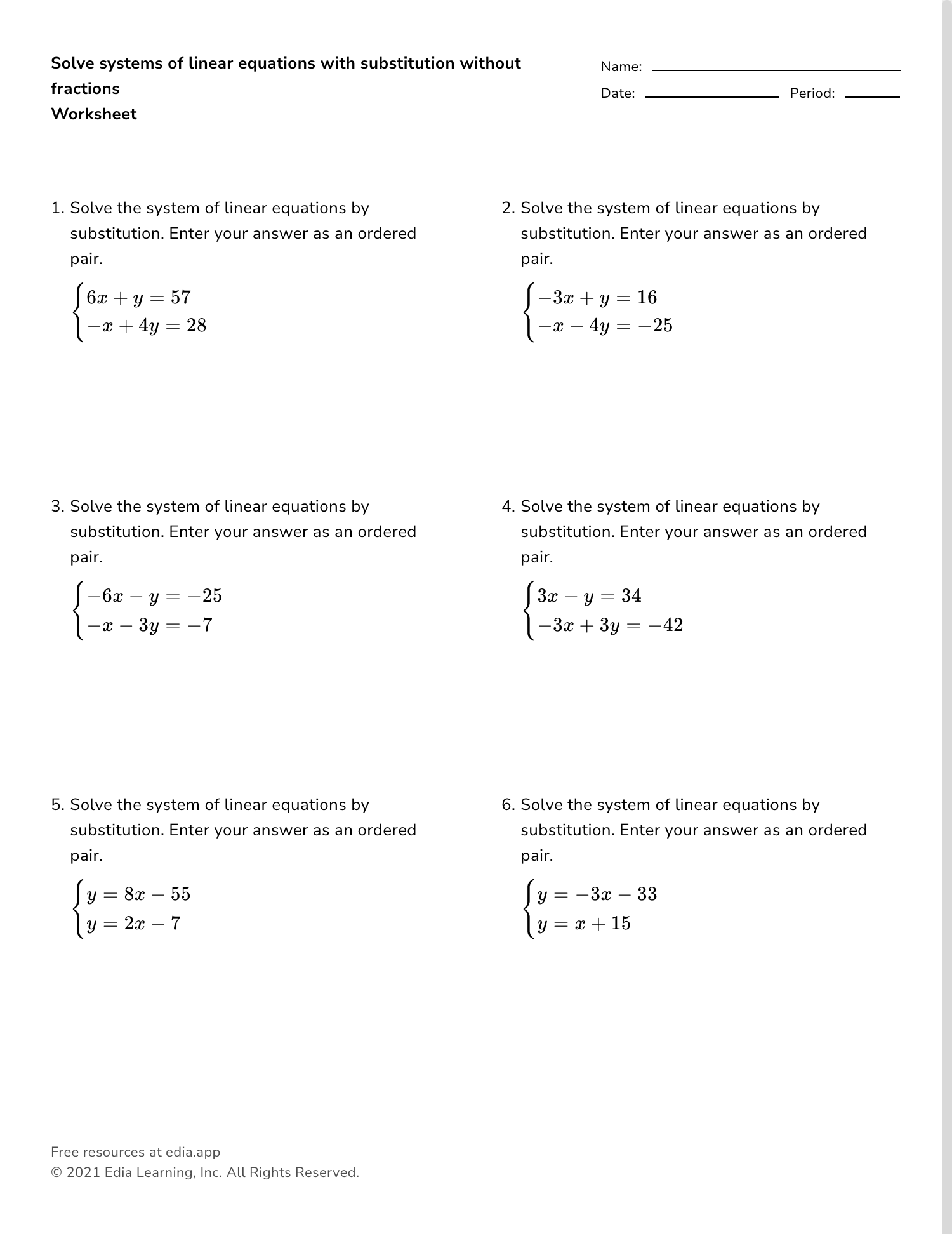 Edia | Free math homework in minutes