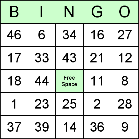Subtraction Bingo Cards for teaching math and arithmetic