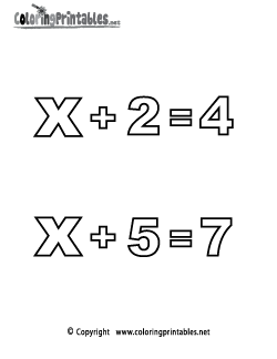 Free Printable Math Coloring Pages - Addition, Subtraction, Numbers