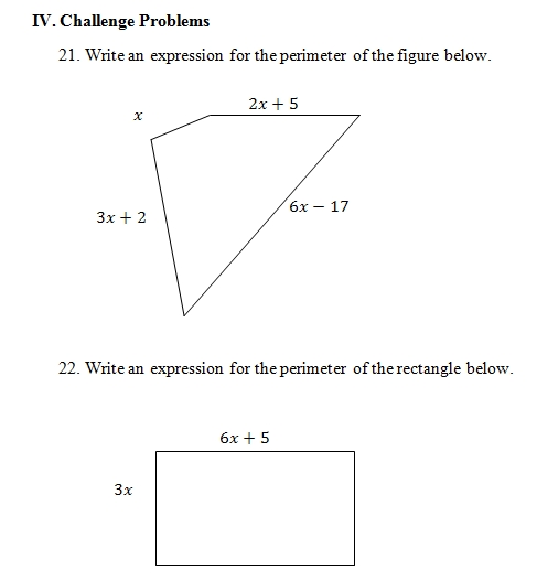 algebra combining like terms worksheet