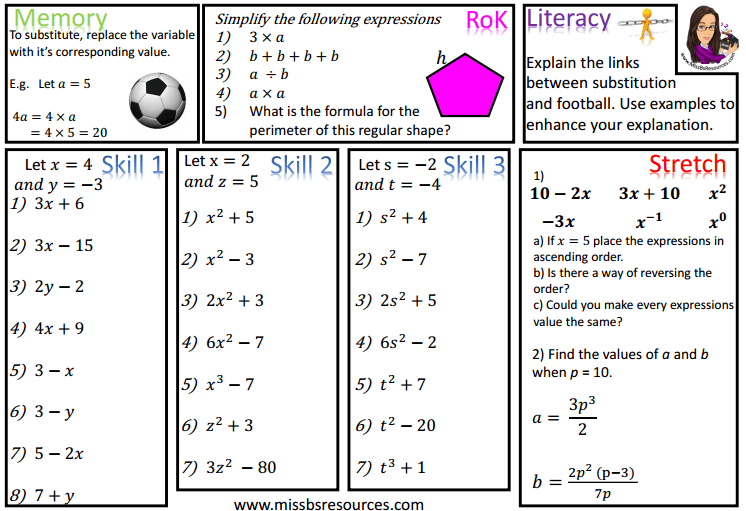 algebra i worksheet