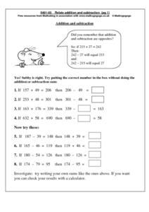 Inverse Operation Lesson Plans &  Worksheets Reviewed by Teachers