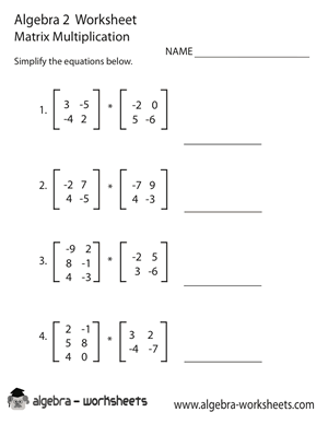 algebra two worksheet