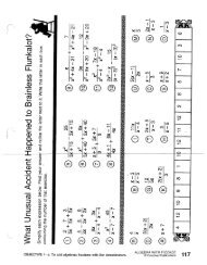 Algebra with Pizzazz Solutions