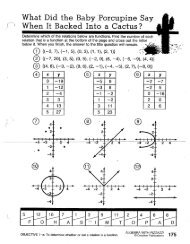 Algebra with Pizzazz Solutions