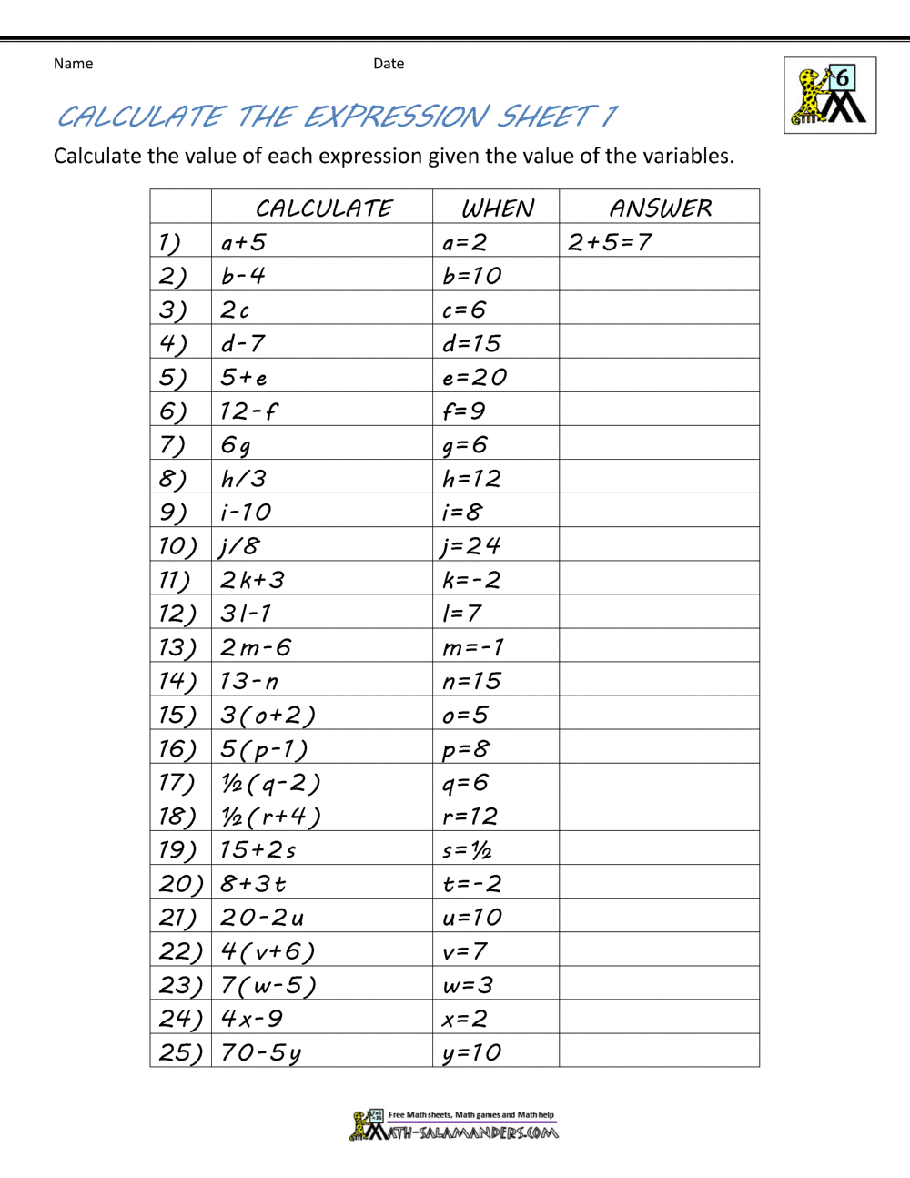 algebra with pizzazz worksheet answers