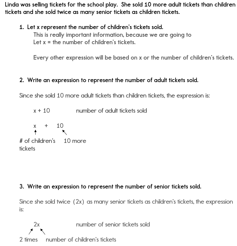 algebra word problems worksheet with answers