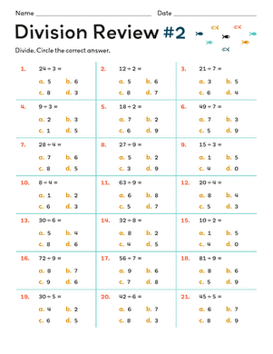 Division Review #2 | Interactive Worksheet 