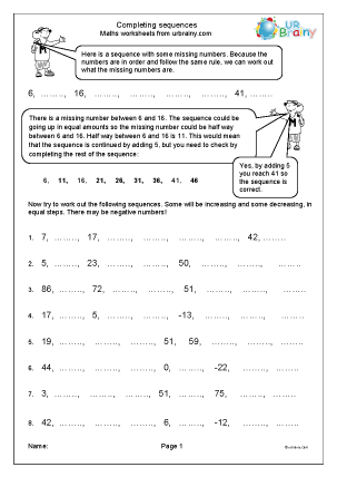 Algebra for Year 6 (age 10-11) - URBrainy.com