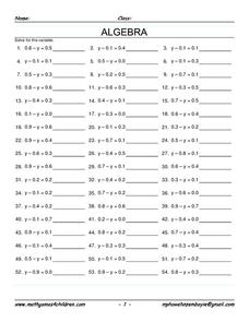 Math Algebra 1 Worksheets :: 529 - 552