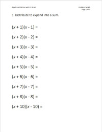 Algebra 1 Worksheets - Easy Hard Science