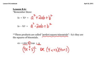 algebra worksheet chapter 10 review combining methods of factoring