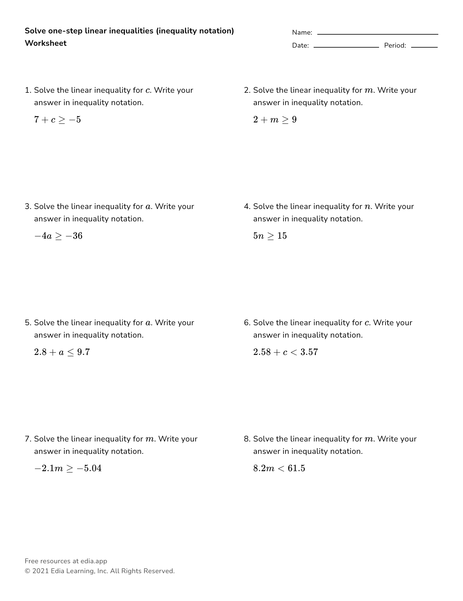 Quadratic Inequalities Worksheets Worksheets Library Quadratic Inequalities Worksheets Worksheets Library