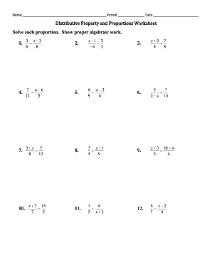 Algebraic Proportions Worksheet - Fill Online, Printable, Fillable ...